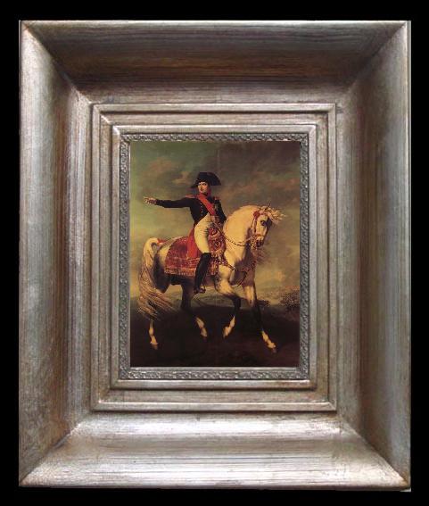 framed  Natoire, Charles Joseph Horseman likeness of Napoleon I, Ta077-2